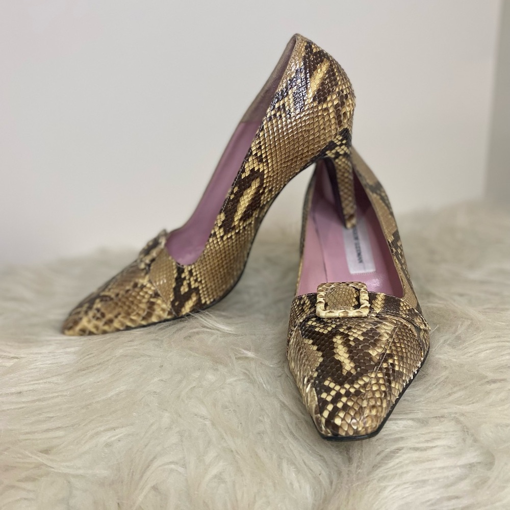 Bergdorf Goodman Snakeskin Pumps